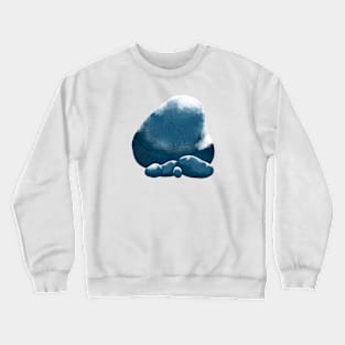 Snowy Blue Rocks covered in snow cracked stones Crewneck Sweatshirt